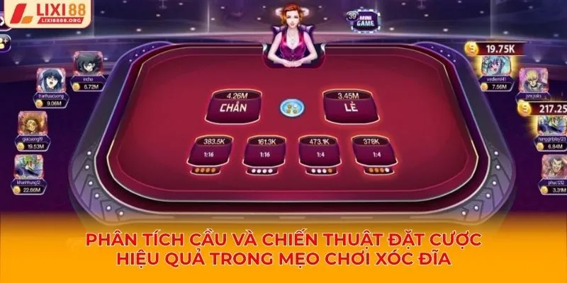 Phân tích cầu và chiến thuật đặt cược hiệu quả trong mẹo chơi xóc đĩa