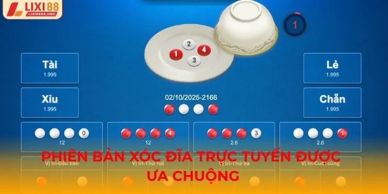 Các phiên bản xóc đĩa trực tuyến được ưa chuộng